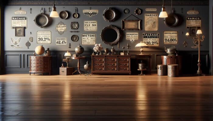 Efficiently Clearing a UK Home with Antiques: A beautifully arranged room showcasing various antiques, marked for their value, condition, and sentimental importance, emphasizing rare items for effective clearance.