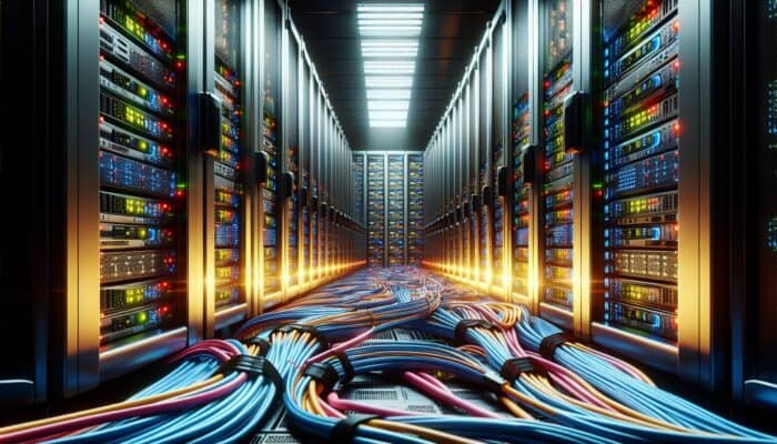 High-performance data center showcasing bare-metal servers optimized for big data, gaming, and high-traffic web hosting.