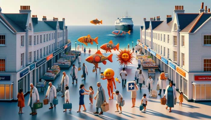 People entering healthcare facilities in Southend-on-Sea for vitamin D blood tests.