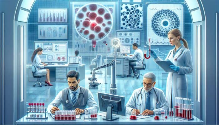 Coeliac Blood Test in Andover: Detailed illustration of coeliac blood test analysis by experts in Andover laboratory.