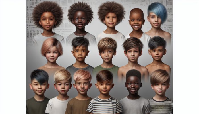 Children showcasing a variety of pixie hairstyles, highlighting adaptability and personalization.