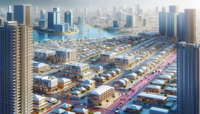 A developing Beaufort West town with modern infrastructure and growing community life, showing property value increase and improved living quality.